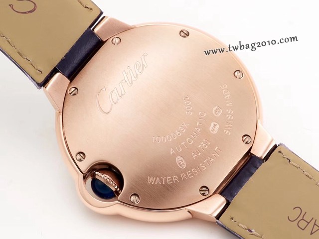 卡地亞藍氣球33mm機械女表 Cartier經典款鑲鑽皮帶女表  gjs2054